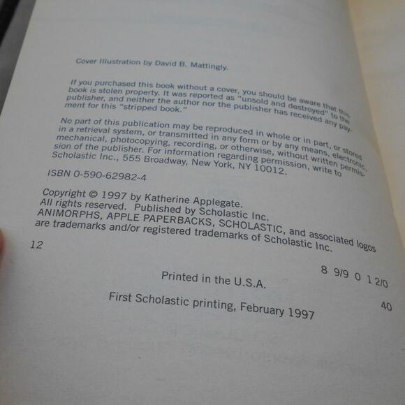 Animorphs #6: The Capture by K.A. Applegate Paperback - Picture 6 of 12